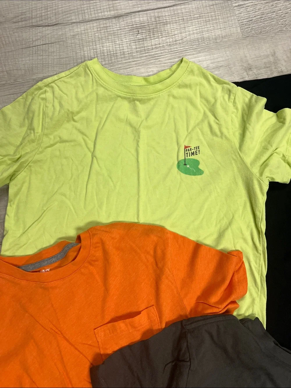 Lot of 5 Graphic Kids T-Shirt - Black sz 14/Large